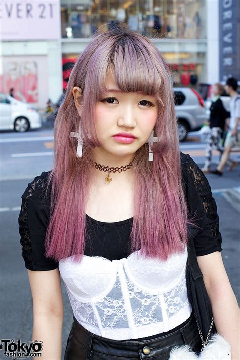 Lavender Pink Japanese Hairstyle Tokyo Fashion News