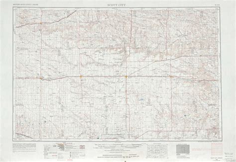 Scott City Topographic Map Ks Usgs Topo 1250000 Scale