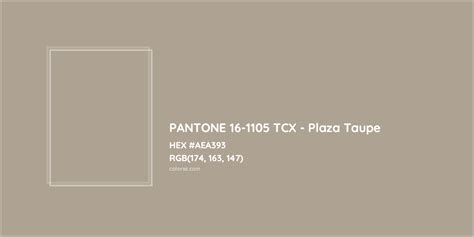 Pantone 16 1105 Tcx Plaza Taupe Complementary Or Opposite Color Name