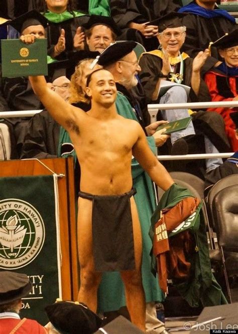 Native Hawaiian Graduate Receives His Degree In Loincloth University