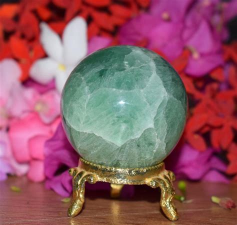 Amazing Green Fluorite Sphere Gemstone Sphere Healing Etsy