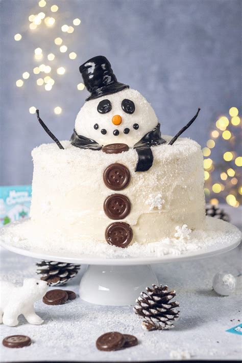 Snowman Caramel Cake With Jolly Buttons By Mummy Meagz Recipe