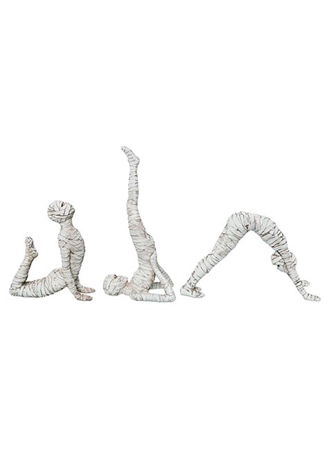 mummy yoga set of 3 figurines