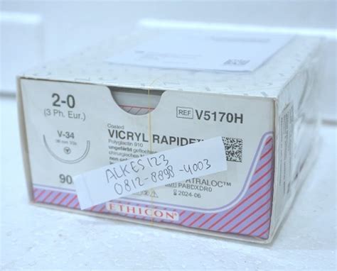 Benang Bedah Operasi Vicryl 2 0 Rapide W9962 Ethicon Episiotomy 12c