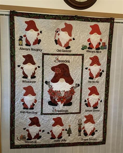 Gnome For The Holidays Quilt Pattern Etsy Holiday Quilt Patterns