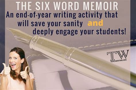 The Six Word Memoir An End Of Year Writing Activity That Will Save