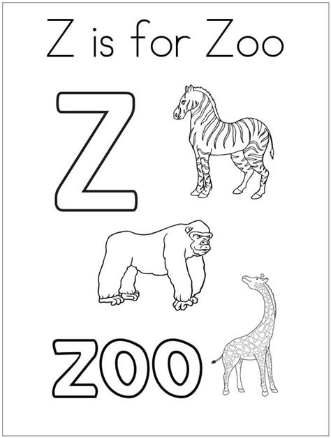 Letter Z Coloring Page Printable Coloring Page For Kids Coloring Home