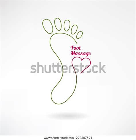 Feet Massage Sign Foot Logo Heart เวกเตอร์สต็อก ปลอดค่าลิขสิทธิ์ 222607591 Shutterstock