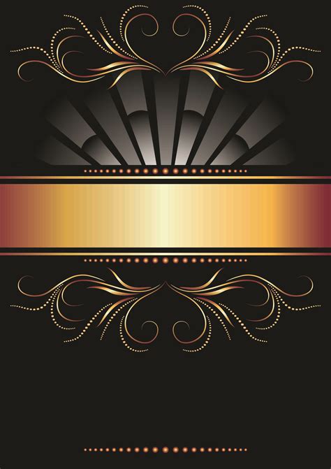 Free Vector Golden Background Pattern Vector Black Background Wallpaper