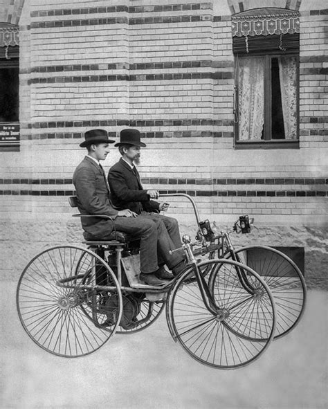 Tbt Wilhelm Maybach At The Helm Of The Daimler Stahlradwagen In 1889