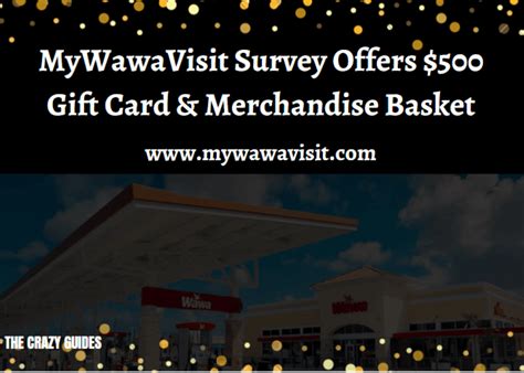 Mywawavisit Survey Guide Wawa Offers 500 T Card And Merchandise