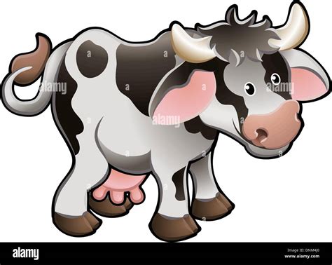 Vector Illustration Of A Cute Dairy Cow Stock Vector Image And Art Alamy