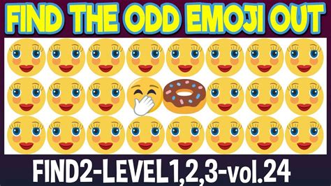 Find The Odd Emoji Out Find2 Level 123 Vol 24emoji Puzzle Quizfind