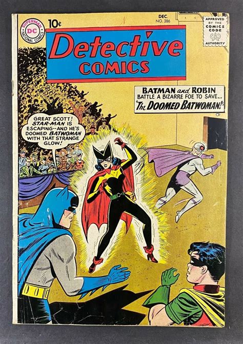 Detective Comics 1937 286 Vgfn 50 The Doomed Batwoman Moldoff Art