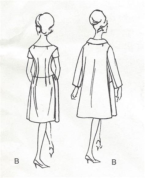 1950s Vintage Vogue Sewing Pattern B34 Dress And Coat 1265 Etsy