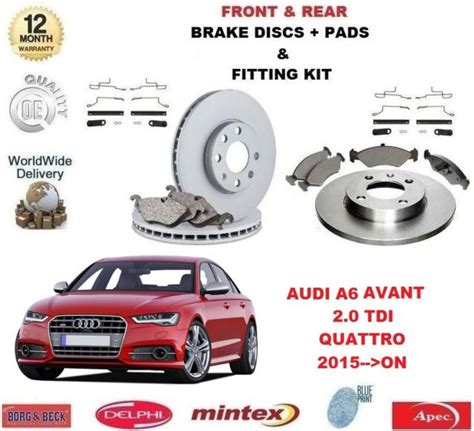 For Audi A6 20 Tdi Avant Quattro 2015 On Front Rear Brake Discs