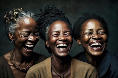 Premium Ai Image Three Black Women Laughing Together