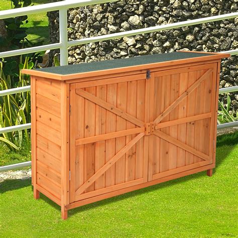 They don't cost you anything extra and help to support me! Wooden Garden Cabinet Yard Storage / Double Doors Outdoor ...