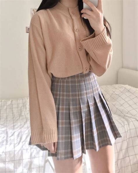 Sweater And Skirt Outfit Korean Clothed With Authority Online Diary