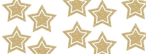 Glittery Gold Double Star Cut Outs