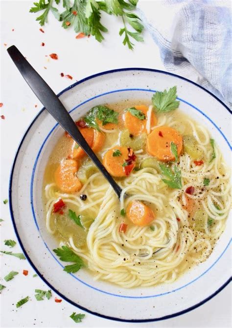 Vegan Vegetable Noodle Soup Recipe Veggie Society