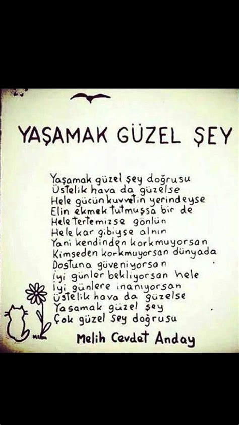 Hele tertemizse gönlün hele kar gibiyse alnın. Yaşamak güzel şey doğrusu Üstelik hava da güzelse Melih ...