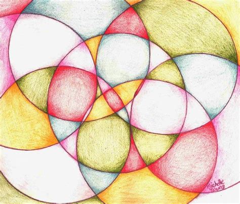 Colorful Circles Drawing By Michelle Young