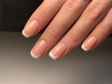 White French Manicure Stock Photo Image Of French Color 135930456