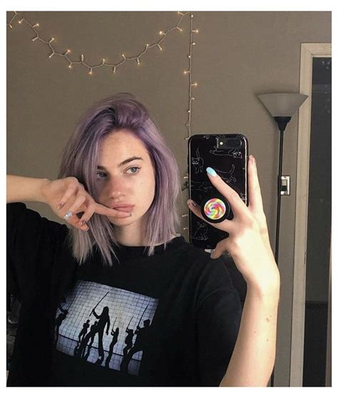 Short Purple Hair Girl With Purple Hair Pastel Purple Hair Short Dyed Hair Dyed Hair Pastel