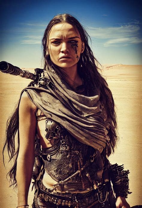 Female Road Warrior Mad Max Fury Road Long Hair Midjourney