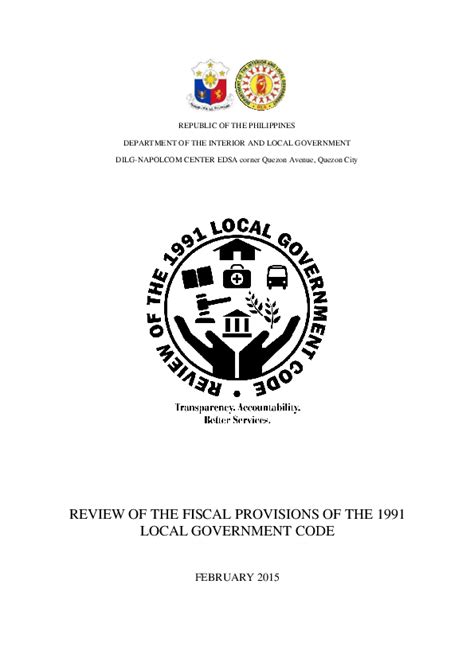 Pdf Republic Of The Philippines Department Of The Interior And Local