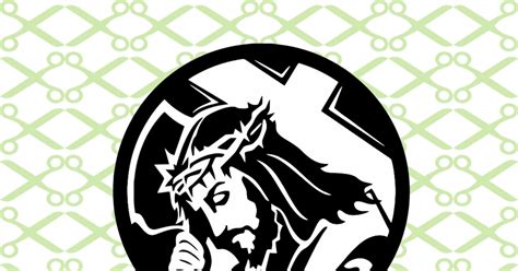 Jesus Svg Jesus With Cross Cricut And Silhouette Files Svg Dxf Eps Png