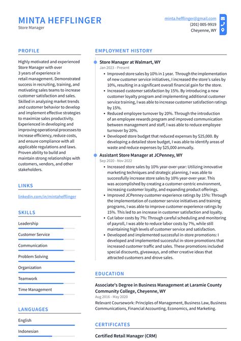 CVS Store Manager Resume Examples | ResumeCat