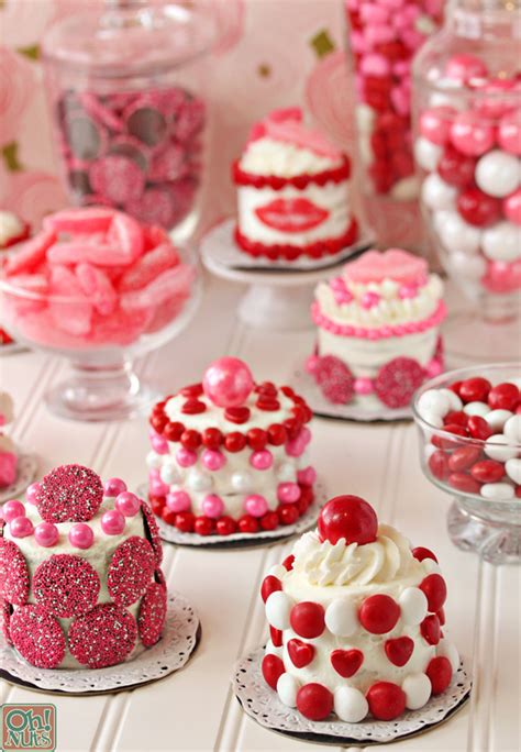 Easy Valentines Day Mini Cakes Oh Nuts Blog