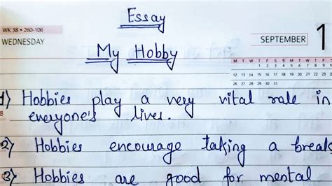 Essay On My Hobby10 Lines On My Hobbyparagraph On My Hobby Youtube