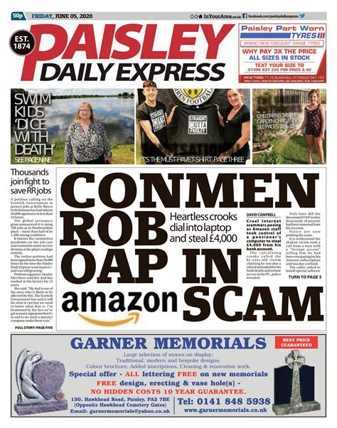 Paisley Daily Express June 5 2020 Newspaper Get Your Digital