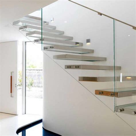 The nice thing about floating staircases is that they don't feel imposing in a home. DIY House Installation Prefabricated Floating Staircase Design With Strong Invisible Stringer ...