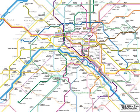 Paris Metro Map High Resolution Map