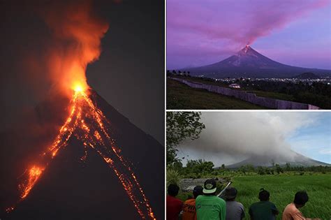 Philippines Volcano Mount Mayon Spews Huge Clouds Of Ash After Lava