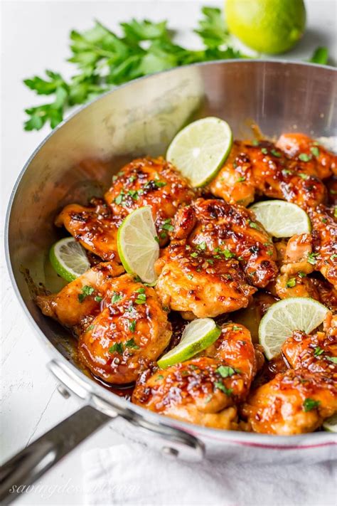 Spicy Honey Lime Chicken Thighs 4 Saving Room For Dessert