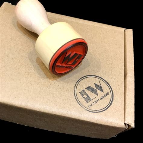 Rubber Ink Stamp With Wooden Handle Lw Custom Works