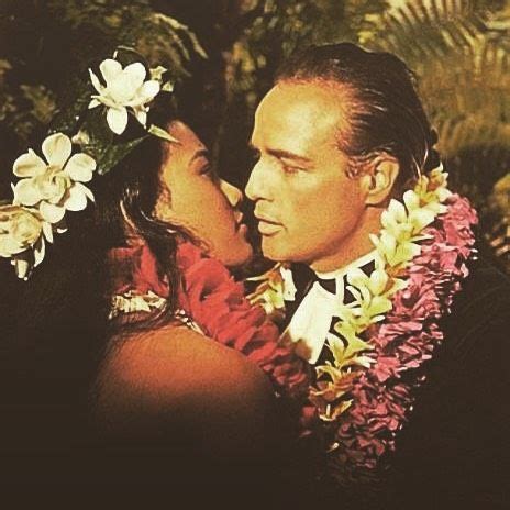 Marlon Brando And His Future Wife Tarita Teriipaia In Mutiny On The