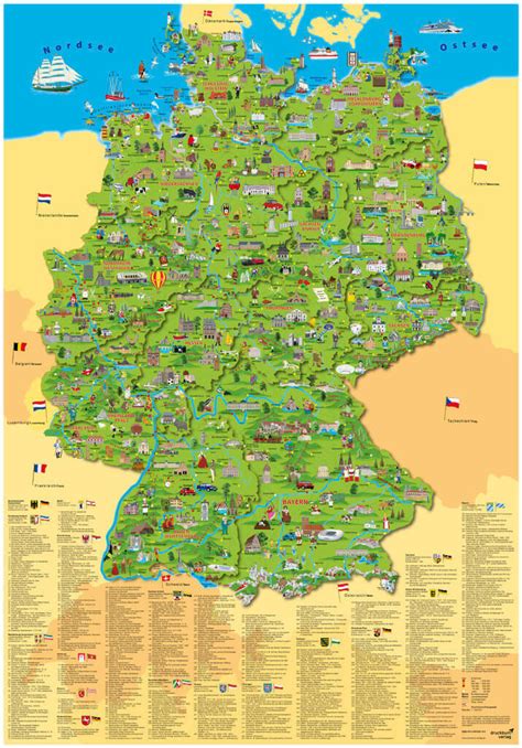 Hier finden sie einfache landkarten von deutschland. Deutschland Karte Mit Sehenswürdigkeiten | My blog
