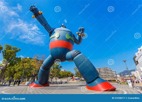 Robot De Gigantor Tetsujin 28 En Kobe Japón Fotografía Editorial