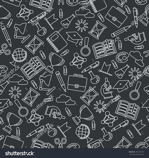 Free Download School Seamless Pattern With Education Supplies