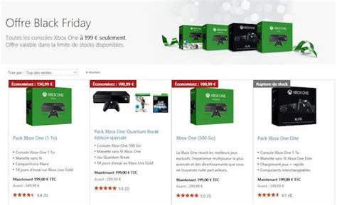 Bon Plan Packs Xbox One 500 Go 1 To Et 1to Elite à 199€ Seulement
