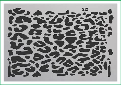 Leopard Skin Print Mylar Stencil 190 Micron Mylar A4 A3 A2 A1 Etsy Uk