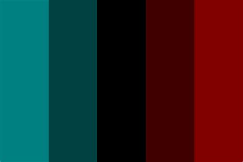 Dark Cyan And Red Color Palette