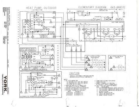 That is a horrible wiring diagram but basically the the black wires on the air handler are l1 and the red are l2 (or vise versa ). York Air Handler Wiring Diagram | Free Wiring Diagram