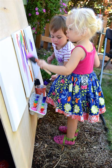 Painting Birthday Party Make An Outdoor Diy Easel Tutorial